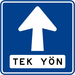 Görsel: İleri Tek Yön (B-16b) Trafik Levhası