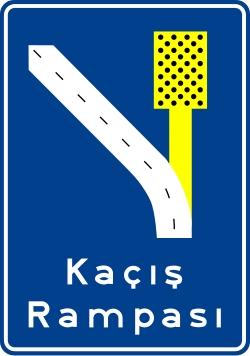 Görsel: Kaçış Rampası (Sağ) (B-55a) Trafik Levhası