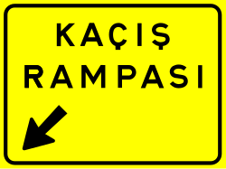 Görsel: Kaçış Rampası (Sağ) (B-55d) Trafik Levhası