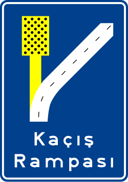 Görsel: Kaçış Rampası (Sol) (B-55b) Trafik Levhası