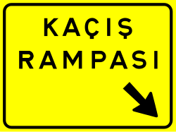 Görsel: Kaçış Rampası (Sol) (B-55e) Trafik Levhası