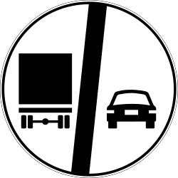 Görsel: Kamyonlar İçin Geçme Yasağı Sonu (TT-34b) Trafik Levhası
