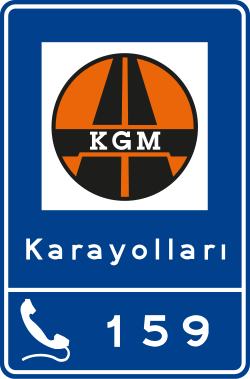 Görsel: Karayolları Bilgi Levhası (B-54) Trafik Levhası