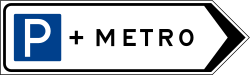 Görsel: Kavşak İçi Yön Levhası (Metro) (B-5c) Trafik Levhası