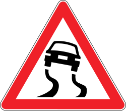 Görsel: Kaygan Yol (T-8) Trafik Levhası