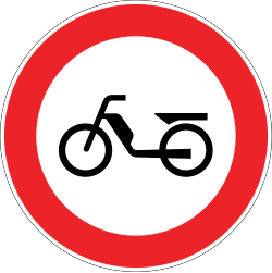 Görsel: Motorlu Bisiklet Giremez (TT-9) Trafik Levhası