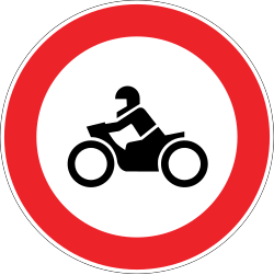 Görsel: Motosiklet Giremez (TT-7) Trafik Levhası