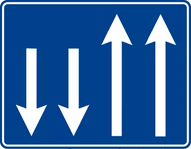 Görsel: Şerit Düzenleme Levhası (B-51c) Trafik Levhası