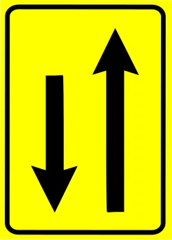 Görsel: Şerit Düzenleme Levhası (YB-6a) Trafik Levhası