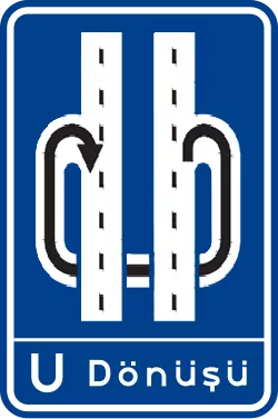 Görsel: U Dönüşü Levhası (Alt Geçit) (B-53e) Trafik Levhası