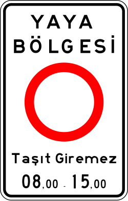 Görsel: Yaya Bölgesi (B-14c) Trafik Levhası
