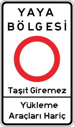 Görsel: Yaya Bölgesi (B-14e) Trafik Levhası