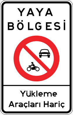 Görsel: Yaya Bölgesi (B-14f) Trafik Levhası