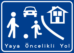 Görsel: Yaya Öncelikli Yol (B-56) Trafik Levhası