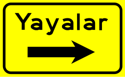 Görsel: Yaya Yönlendirme Levhası (YB-3) Trafik Levhası